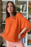 Big Softie Cap Sleeve Knit Top Aperol 